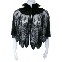 Victorian Lace Caplet with Jet Beading