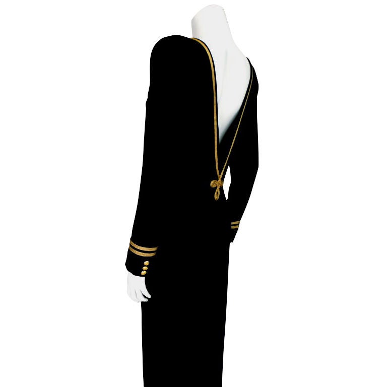 Ralph Lauren Navy and Gold Long Sailor Dress