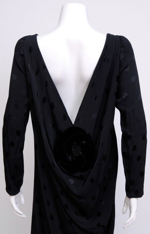 Women's Oscar De la Renta Black Silk Backless Gown