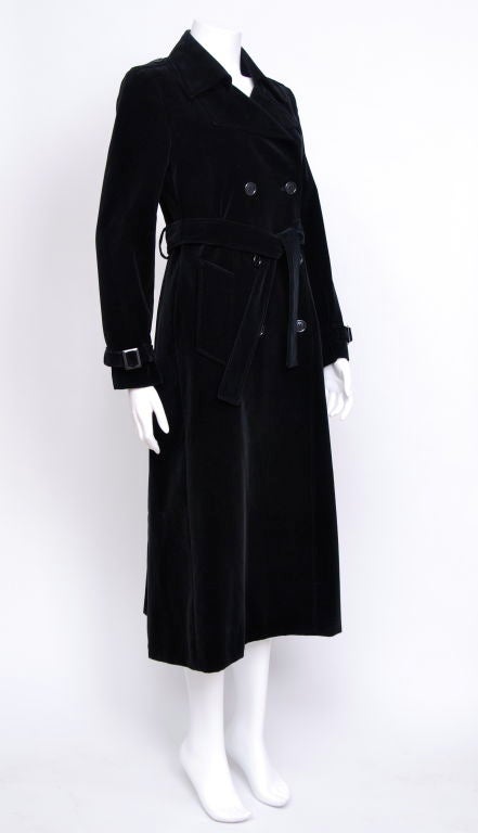 Black Velvet Trench Coat 3