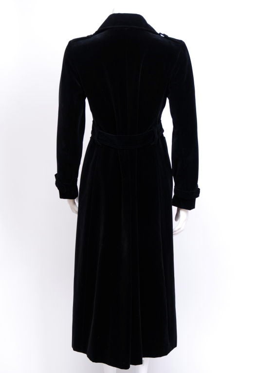 Black Velvet Trench Coat 2