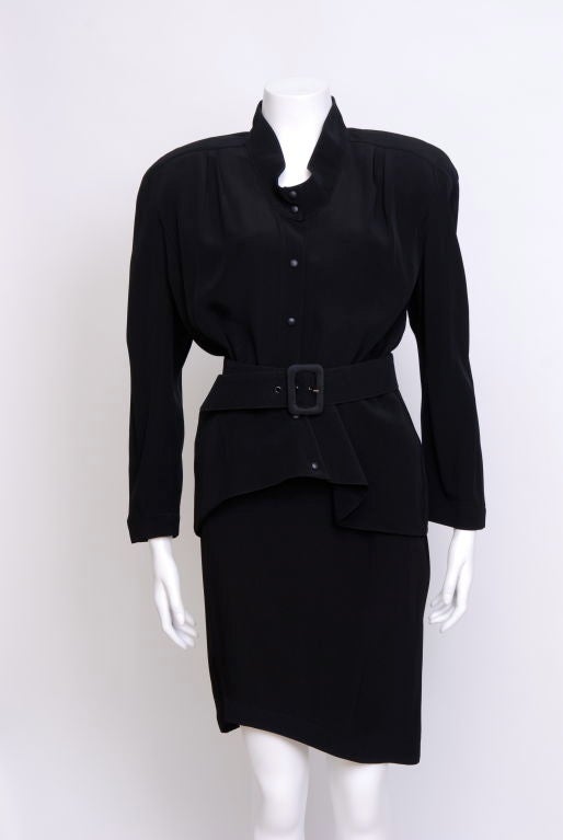 Thierry Mugler Black Skirt Suit