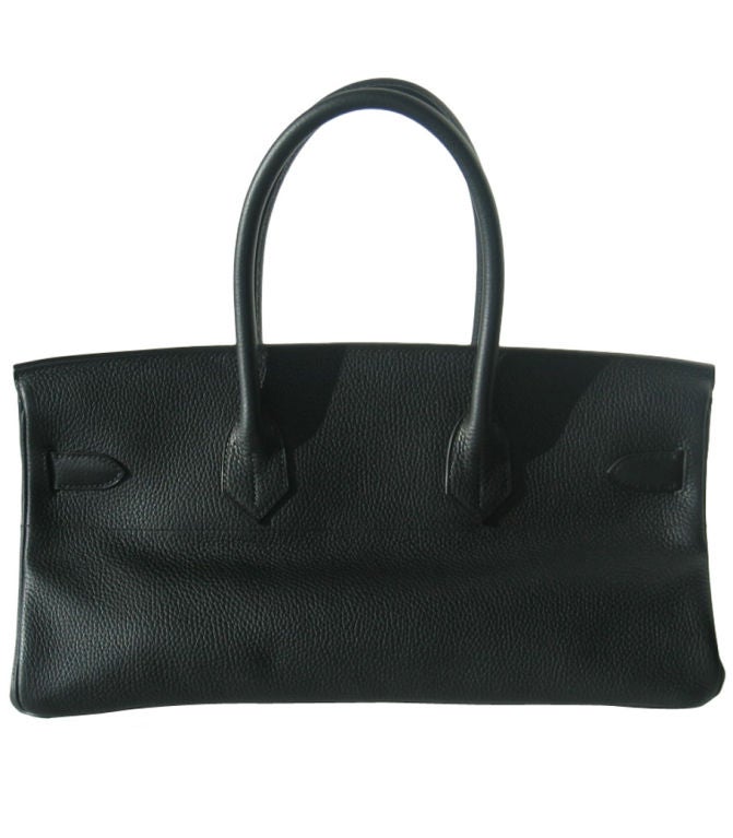 Women's 42cm Hermes Black Taurillon Clemence JPG Shoulder Birkin For Sale