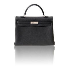 35cm Hermès Black Togo Kelly