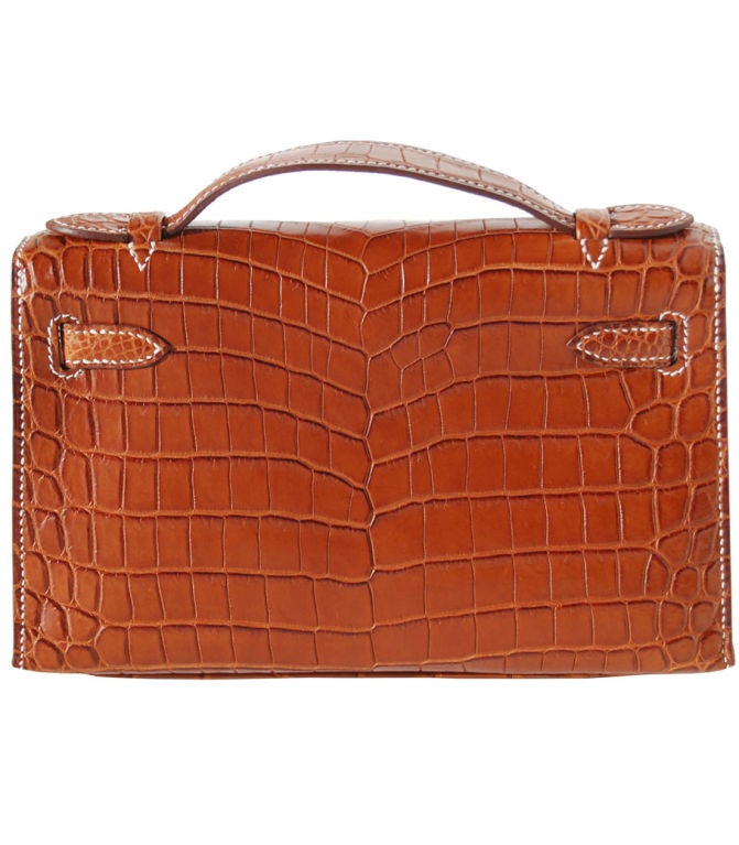 hermes kelly pochette crocodile