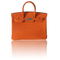 35cm Hermès Orange Ostrich Birkin
