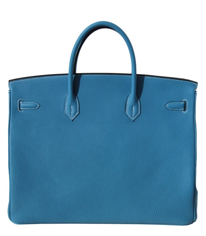 Women's 40cm Hermès Blue Jean Togo Birkin For Sale