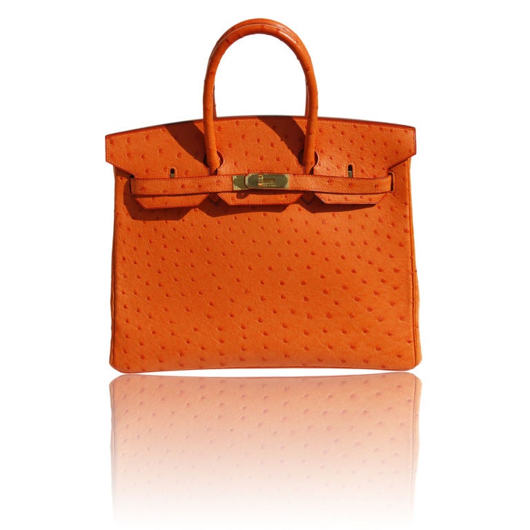 35cm Hermès Orange Ostrich Birkin