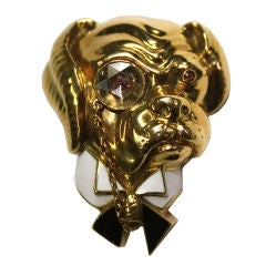 ''The Toff'' Bulldog Pin by Van Cleef & Arpels