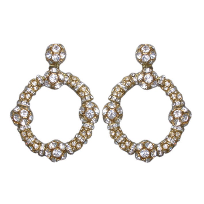 Christian Lacroix for Jean Patou 1986 Runway Hoop Earrings