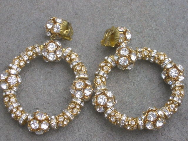 Women's Christian Lacroix for Jean Patou 1986 Runway Hoop Earrings