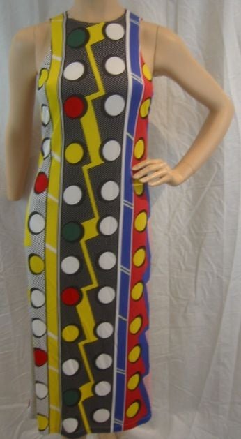 Versace  Roy Lichtenstein Jersey Sheath Dress