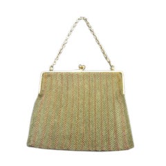 Bulgari rare 1920's 14kt two tone gold mesh purse 1