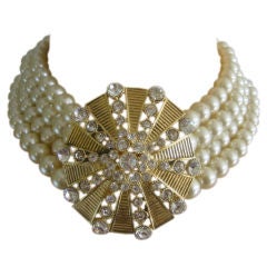 Vintage R. Serbin Gold Sunray Necklace