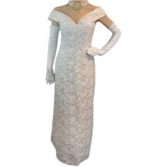 ARNOLD SCAASI Amazing Vintage Wedding Gown Sz 8