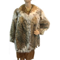 Gorgeous Retro Lynx Fur Coat Sz Medium