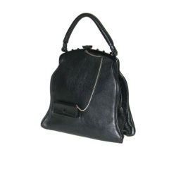 Oversized Leather Satchel Bag