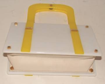 Women's Koret Lucite Purse in White and Yellow