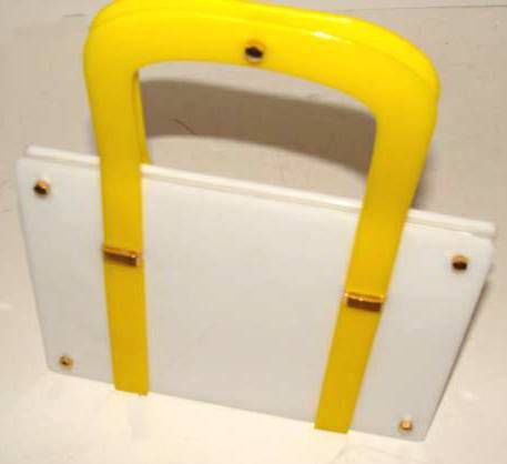 Koret Lucite Purse in White and Yellow 1