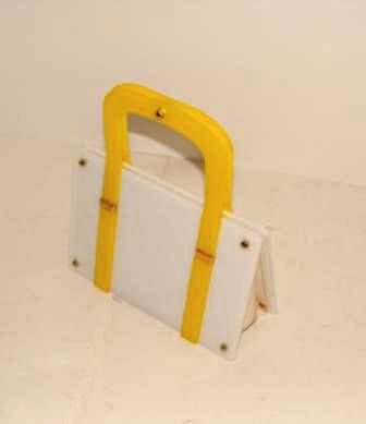 Koret Lucite Purse in White and Yellow 2