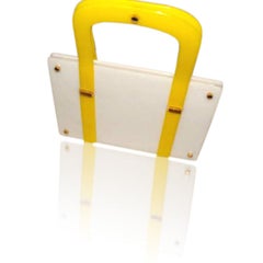 Koret Lucite Purse in White and Yellow