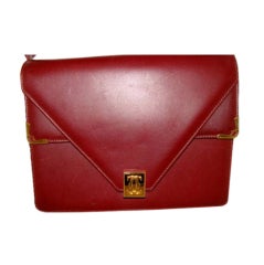 Vintage Leather Shoulder Bag by Cartier