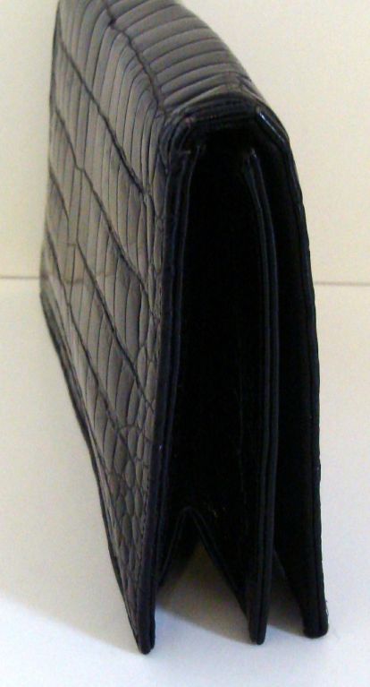 Crocodile Evening Bag Clutch by Lucille de Paris For Sale 2