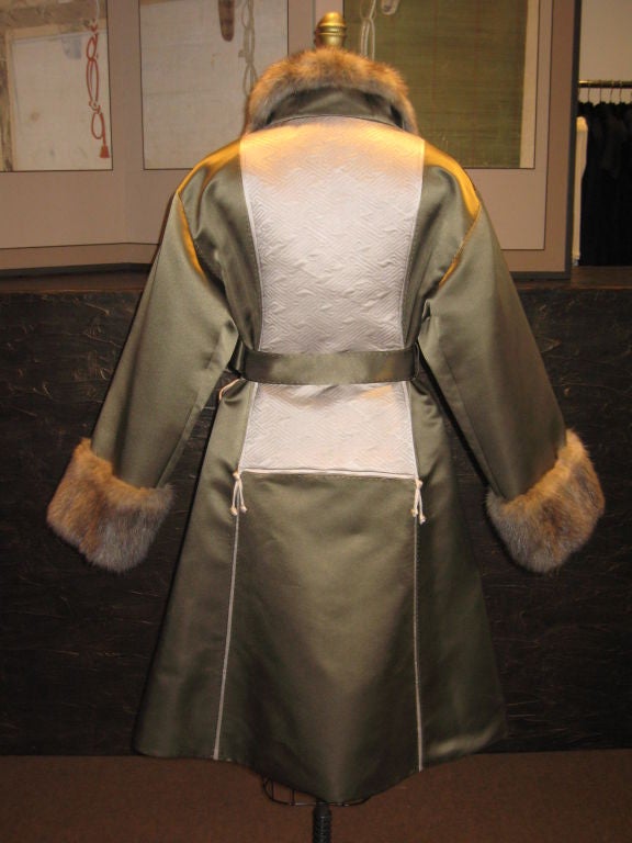 The Tibetan Coat with Honey Sable Trim