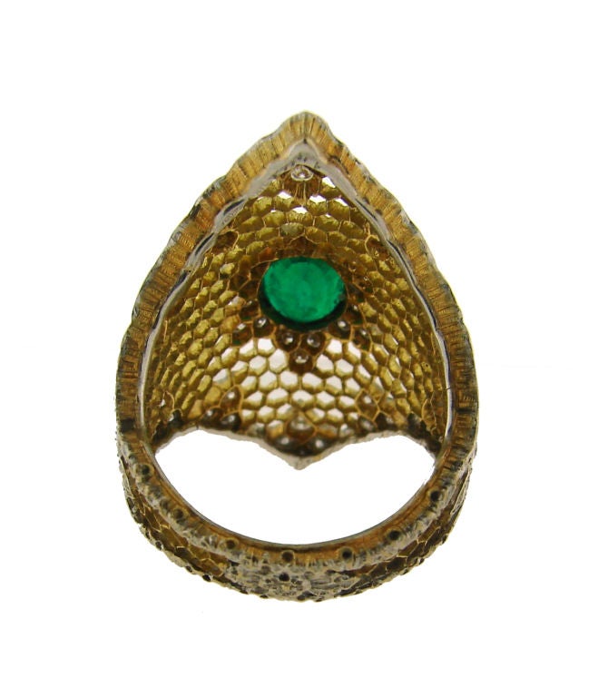 Buccellati Emerald, Diamond & Two-tone Gold Ring 3