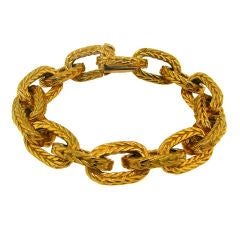 Boucheron Yellow Gold Heavy Link Bracelet