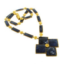 Fabulous Sodalite & Yellow Gold Necklace by Lalaounis