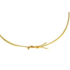 Delicate Georg Jensen Seed Pearl & Yellow Gold Choker Necklace