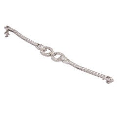 Platinum Mount Mixed Cut Diamond Bracelet