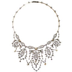 Belle epoche diamond necklace
