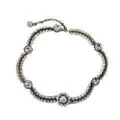 Early French paste choker necklace