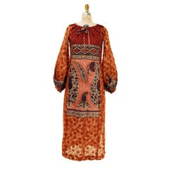1960s THEA PORTER Embroidered with Applique Caftan