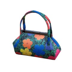 PHILIP TREACY/ANDY WARHOL 'Flowers' Evening Handbag