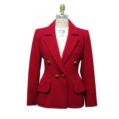 1980s YVES SAINT LAURENT Rive Gauche Fitted Jacket