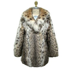 Vintage 1960s NAN DUSKIN Lynx Fur Short Coat