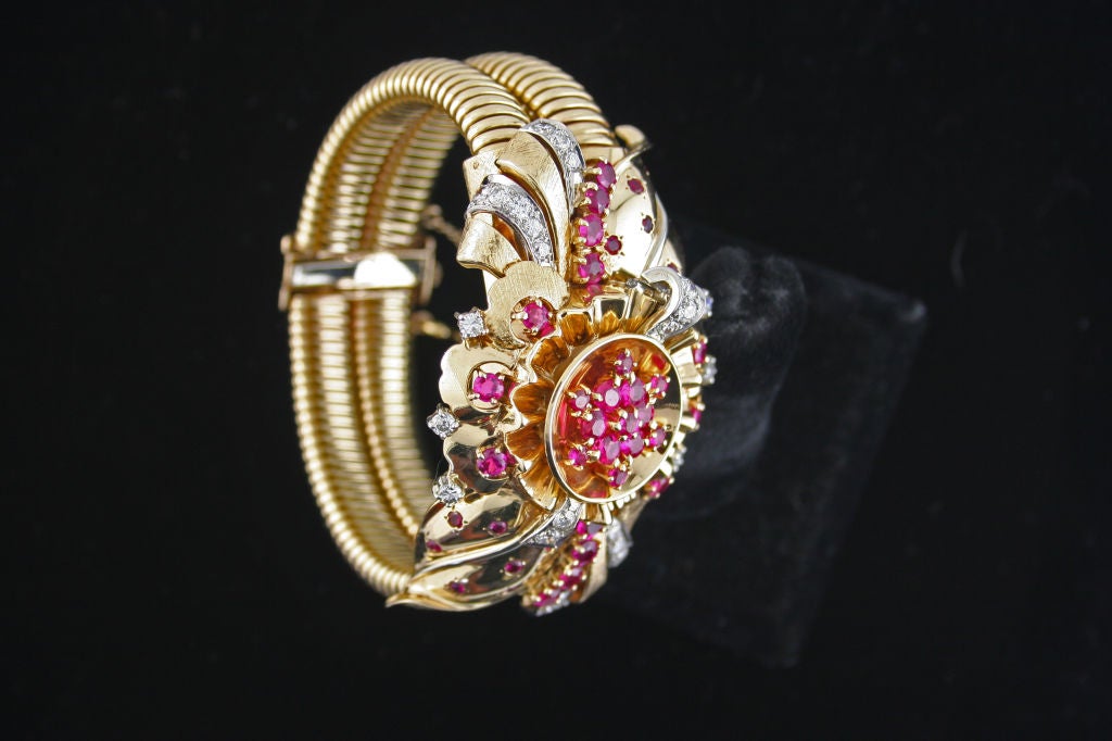 Vacheron Constantin 14k Gold Jewel Encrusted Ladies Wristwatch