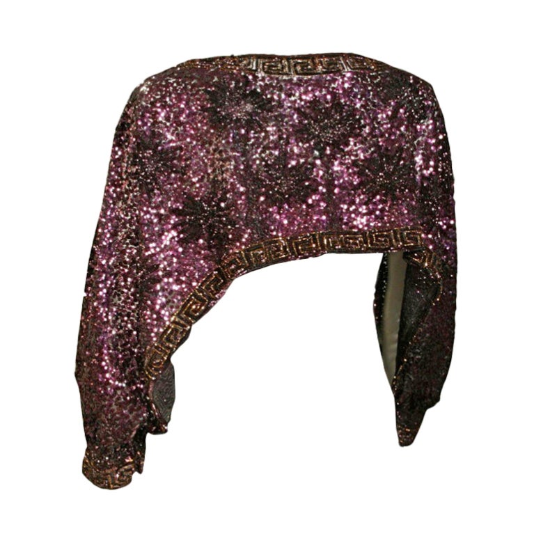 Sequin Shrug of 1940's style made in France For Sale