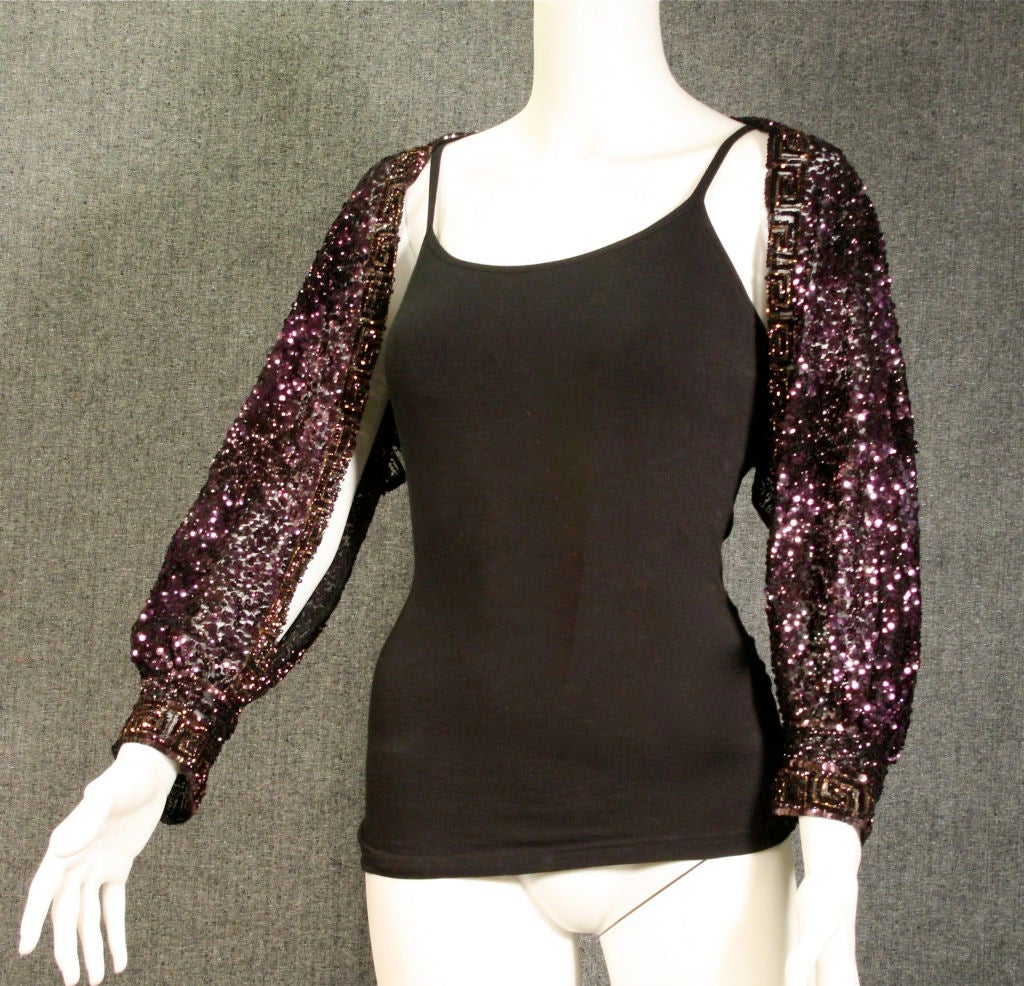 Women's Sequin Shrug of 1940's style made in France For Sale