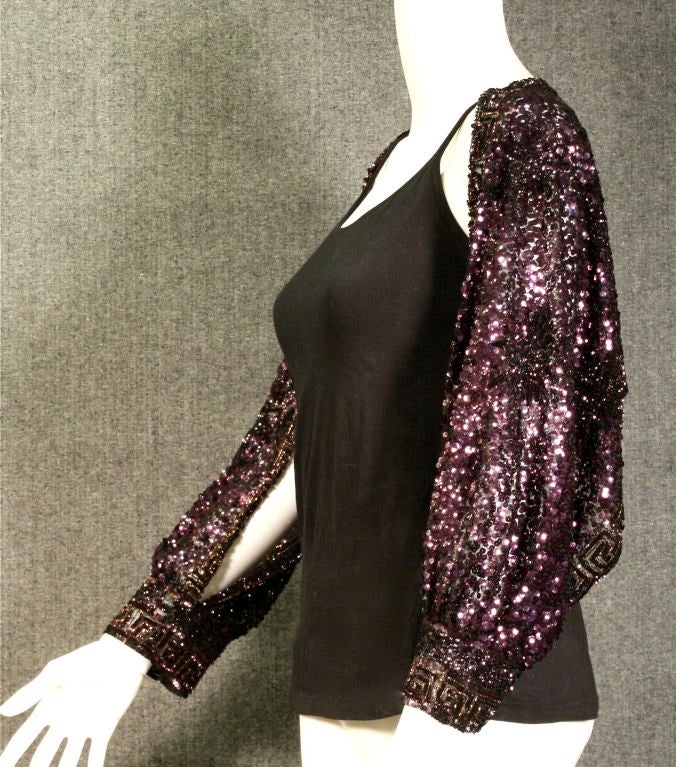 Sequin Shrug of 1940's style made in France For Sale 1