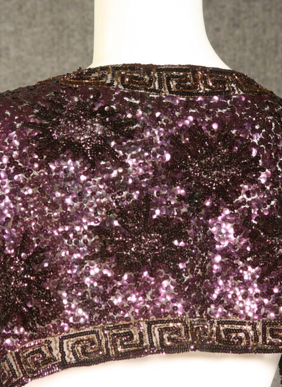 Sequin Shrug of 1940's style made in France For Sale 2