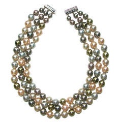 Three Strand Tahitian Pearl Necklace