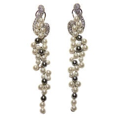 Pearl Wisteria Chandelier Earrings