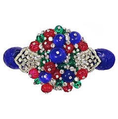 Magnificent ''Fruit Salad" Art Deco Style Brooch