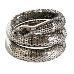 Stylish Vintage Silver Snake Cuff Stylish Vintage Silver Snake Cuff