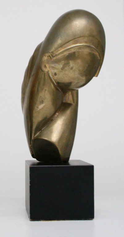 Brass Constantin Brancusi Mademoiselle Pogany II- authrized  ltd repro For Sale