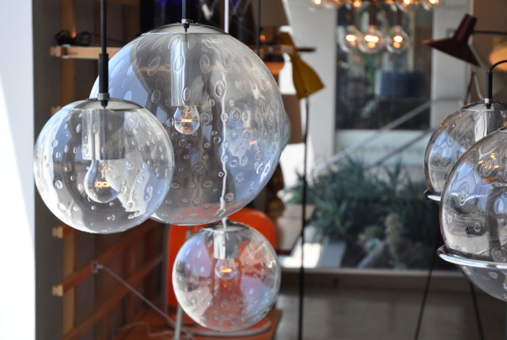 Raak Bubble Glass Globes In Excellent Condition In Los Angeles, CA